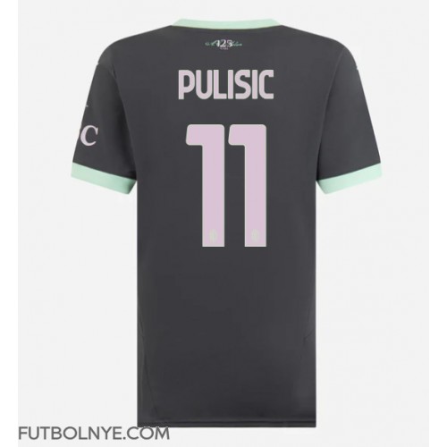 Camiseta AC Milan Christian Pulisic #11 Tercera Equipación para mujer 2024-25 manga corta